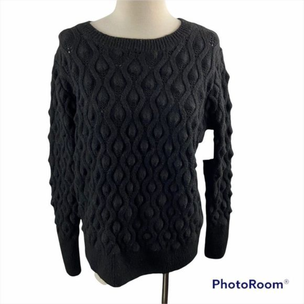 NWT SWEET ROMEO Black Crew‎ Neck Sweater (L)